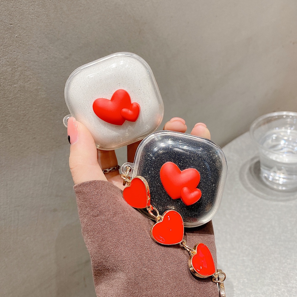 Ốp Vỏ Bảo Vệ Hộp Sạc Tai Nghe samsung galaxy buds pro 2 buds pro buds2 live Có Vòng Lò Xo