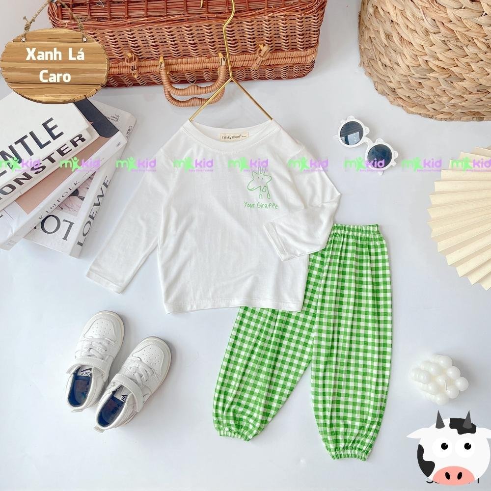 Bộ Thu Đông Cho Bé 14-26kg 💖 Bộ Minky Mom Dài Tay Cho Bé Trai Bé Gái 💖 Chất Thun Lạnh Siêu Co Giãn Thấm Hút Mồ Hôi Tốt .