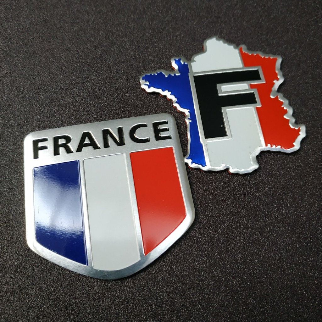 Tem Nhôm dán xe hình cờ Pháp France