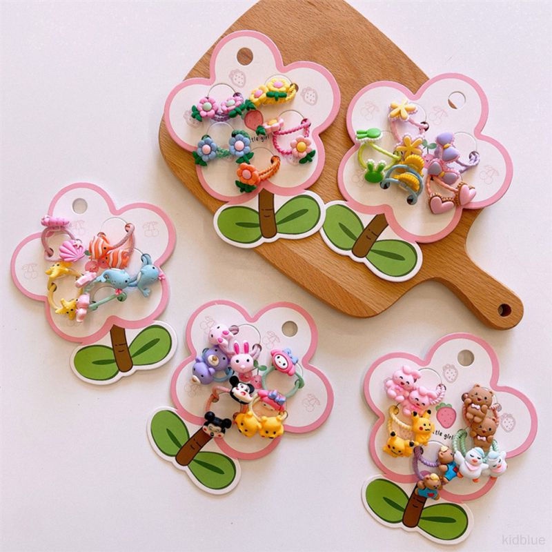 Set 5 Cặp Dây Buộc Tóc Hình Chiếc Lá Xinh Xắn