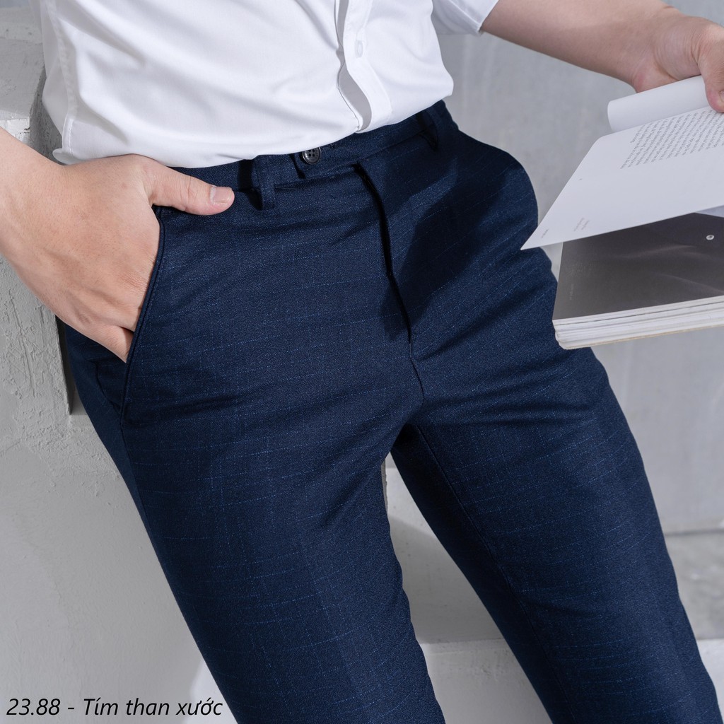Quần âu nam họa tiết xước Edana Menswear,Form dáng Hàn Quốc , chống nhăn , chống xù ,dành người cân nặng 45 -78kg | BigBuy360 - bigbuy360.vn