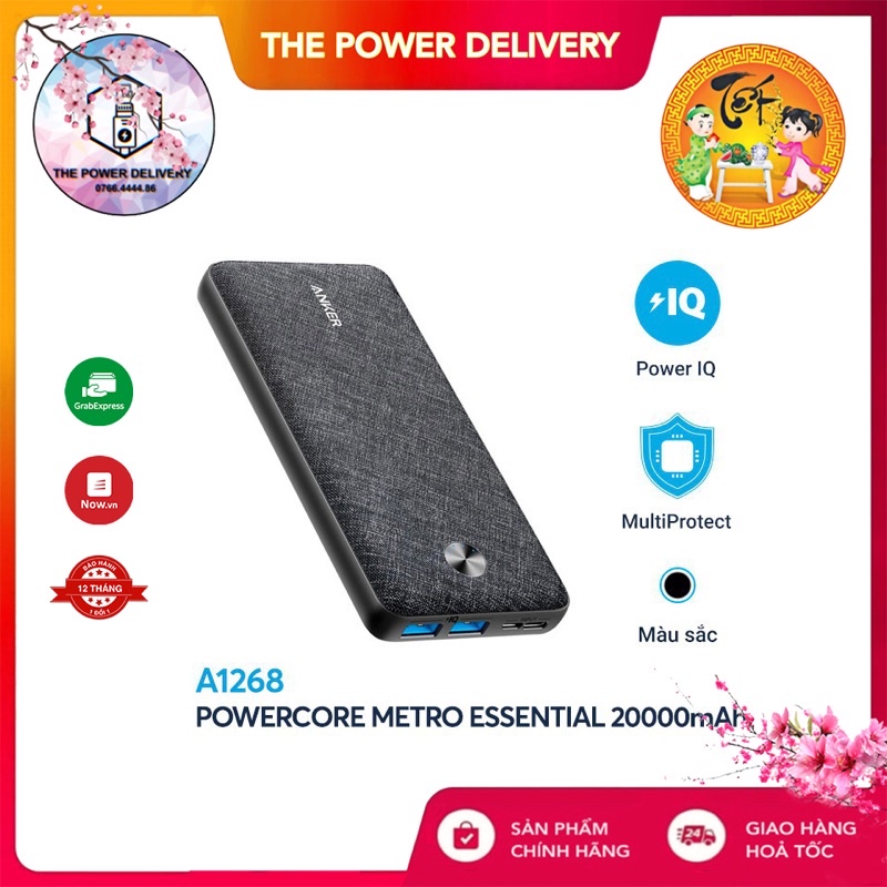 [Newseal] Pin sạc dự phòng ANKER PowerCore Essential 20000 - A1268, A1287 (Plastic)-Hàng Chính Hãng Bảo hành 12 tháng