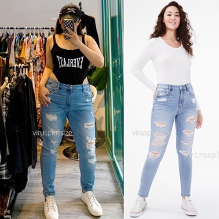 Quần jean bigsize aero skinny ảnh chụp tại shop
