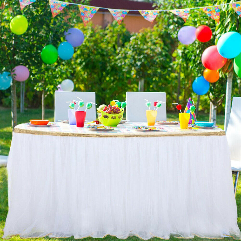 YIYU Khăn trải bàn vải tuyn nhiều màu sắc trang trí lãng mạn cho tiệc cưới/ sinh nhật