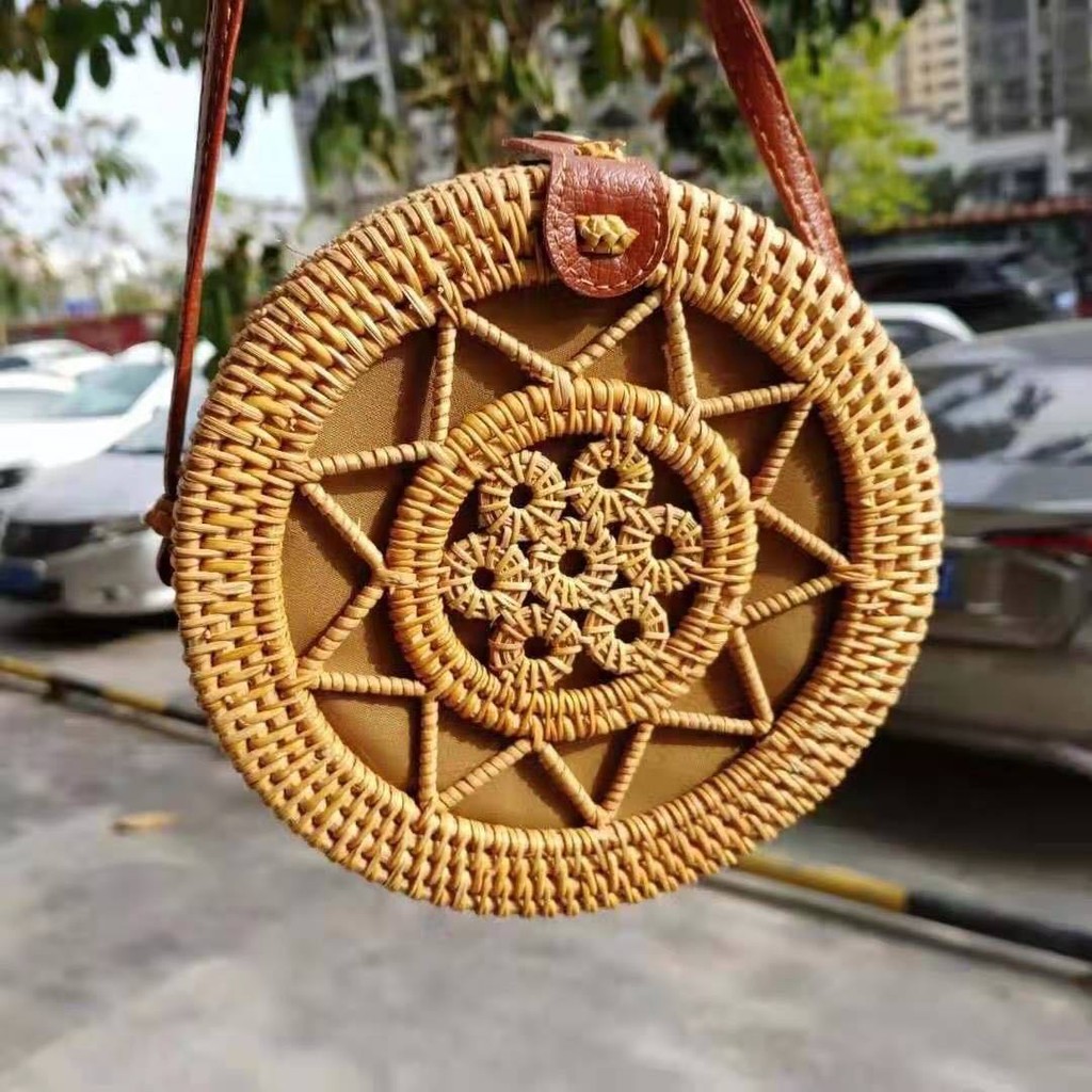 Túi xách mây tre thời trang du lịch biển nữ