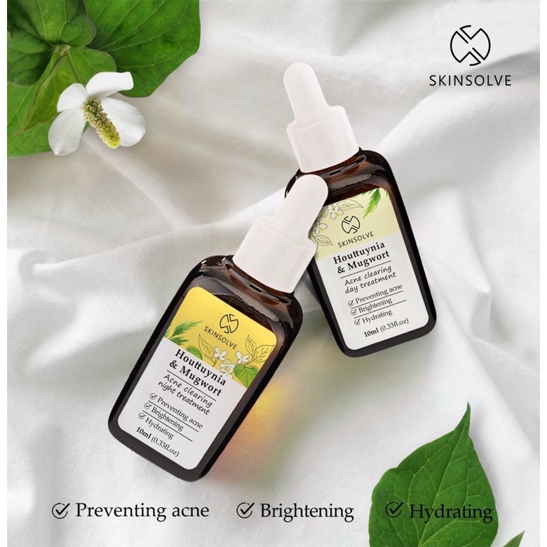 Bộ Tri. Mụn, Kiềm Dầu Diếp Cá Ngải Cứu Ngày Đêm Skinsolve - Cam kết chính hãng 100%