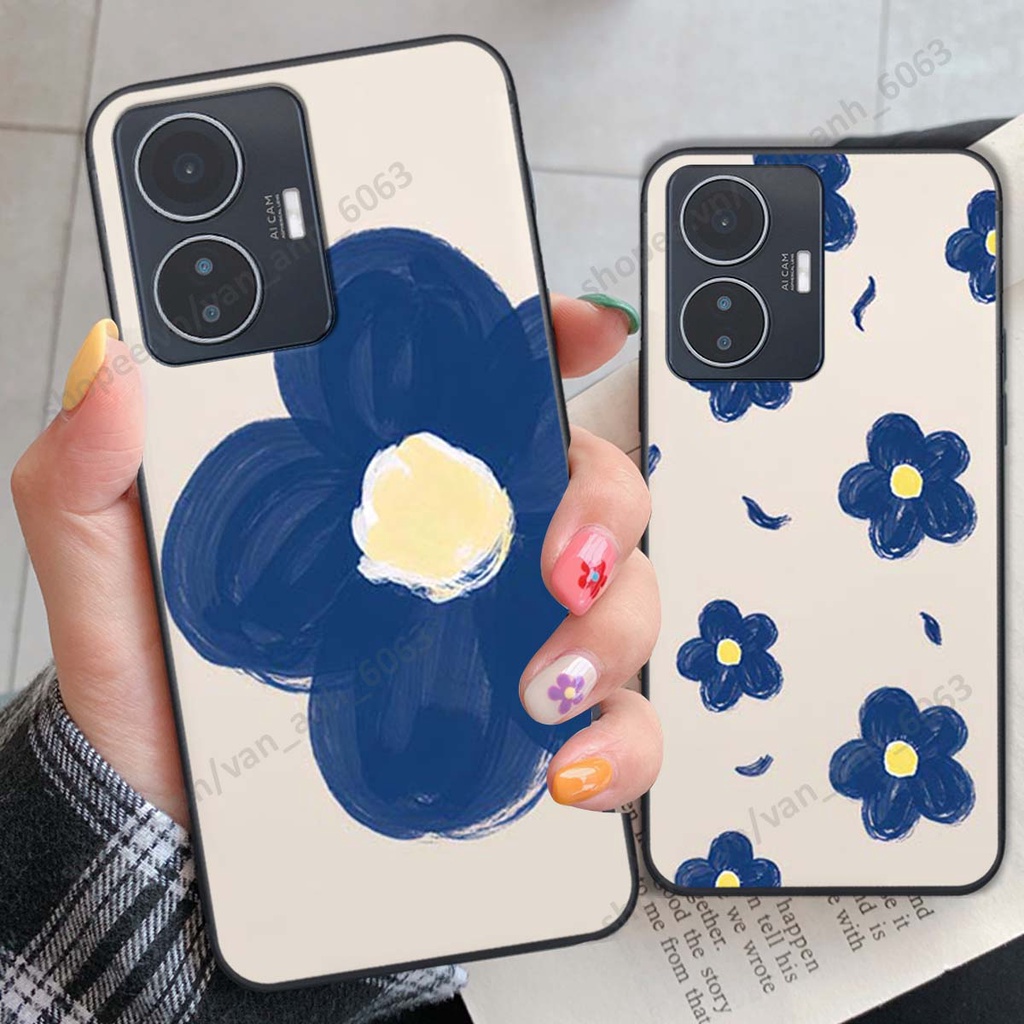 Ốp lưng Vivo Y55 2022 in hình hoa, gấu rich bear nghệ thuật, thời trang