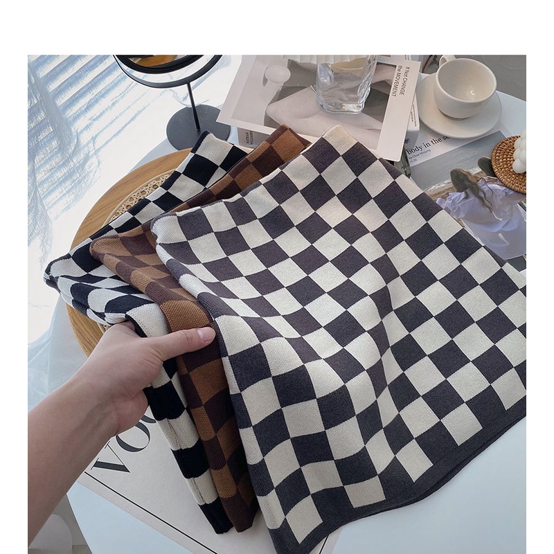 Chân Váy Dệt Kim Kẻ Sọc Kiểu Retro Thời Trang Mùa Thu Cho Nữ