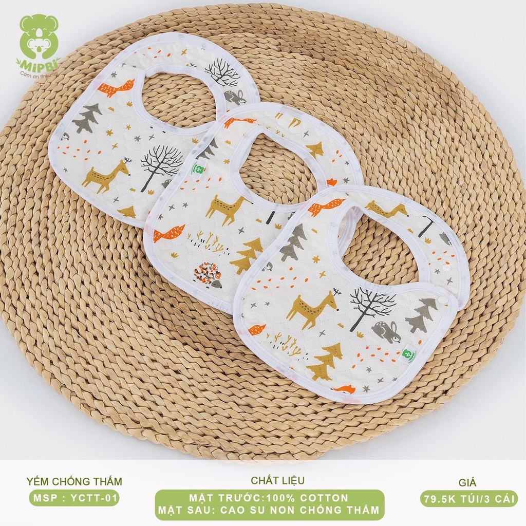 Set 3 yếm xô chống thấm Mipbi