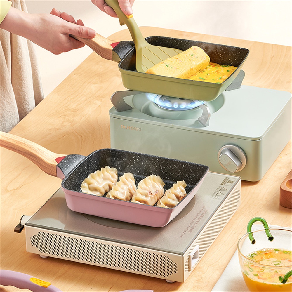 Stick Frying Pan Japanese Omelettes Aluminum Alloy Pan Egg Pancake Maker Kitchen Cookware | BigBuy360 - bigbuy360.vn
