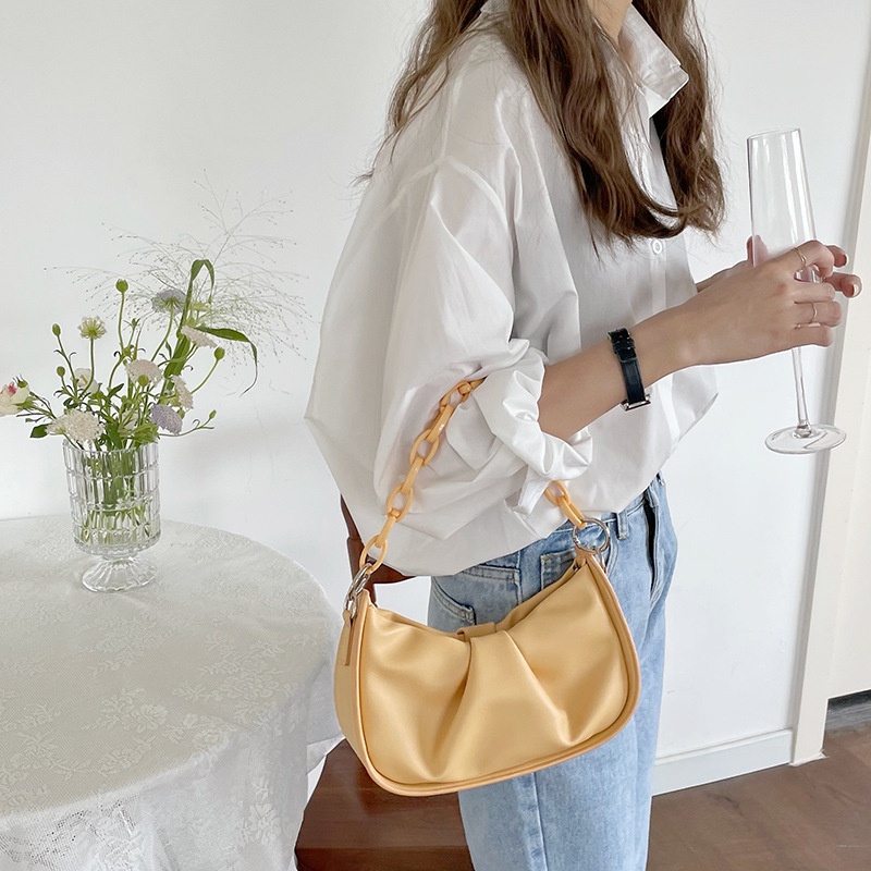 IELGY Túi Đeo Vai Bằng Acrylic Có Dây Xích Thời Trang Cho Nữ