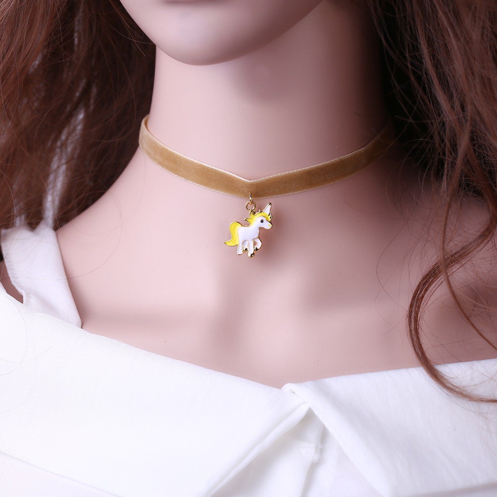 Vòng Cổ Choker Phối Ren Và Mặt Hoạt Hình Dễ Thương Cho Nữ