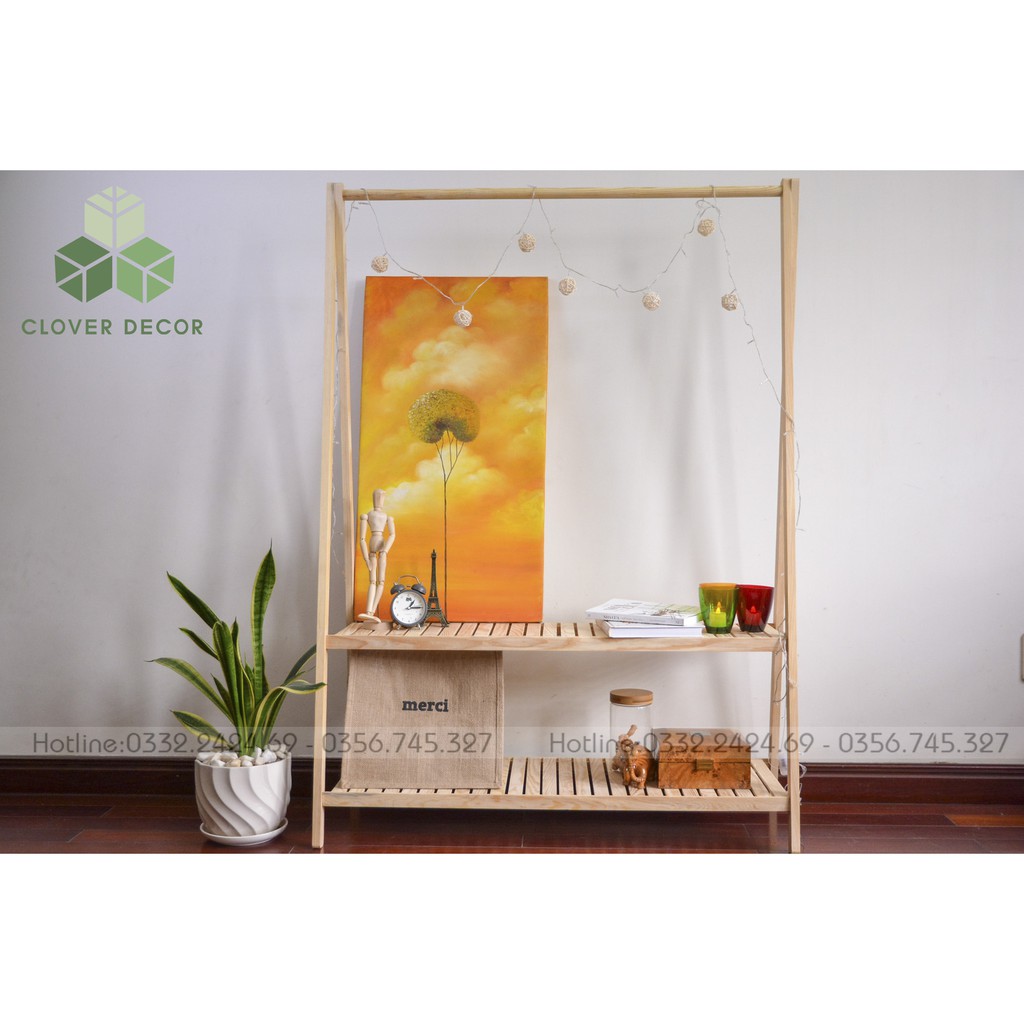 Kệ Treo Quần Áo Chữ A 2 Tầng Gỗ Thông – Kệ Đa Năng – Clover Decor - Phong cách Hàn Quốc | BigBuy360 - bigbuy360.vn