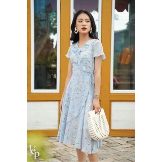 váy xanh cổ bèo