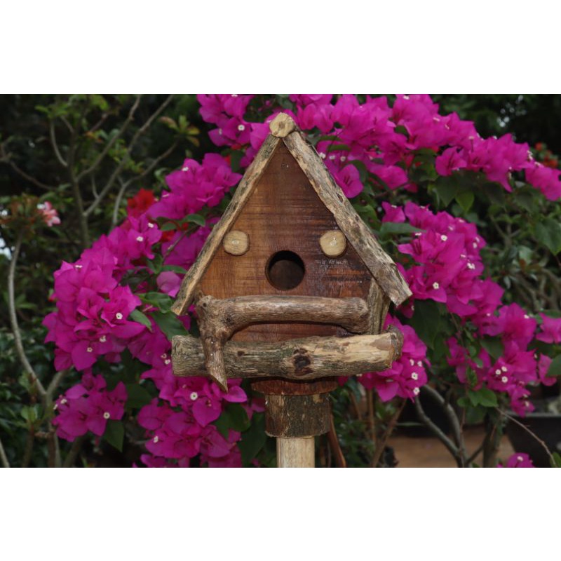 Nhà chim cắm sân vườn gỗ tự nhiên