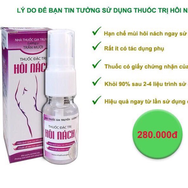 Xịt khử mùi hôi nách hôi chân Trần Mười