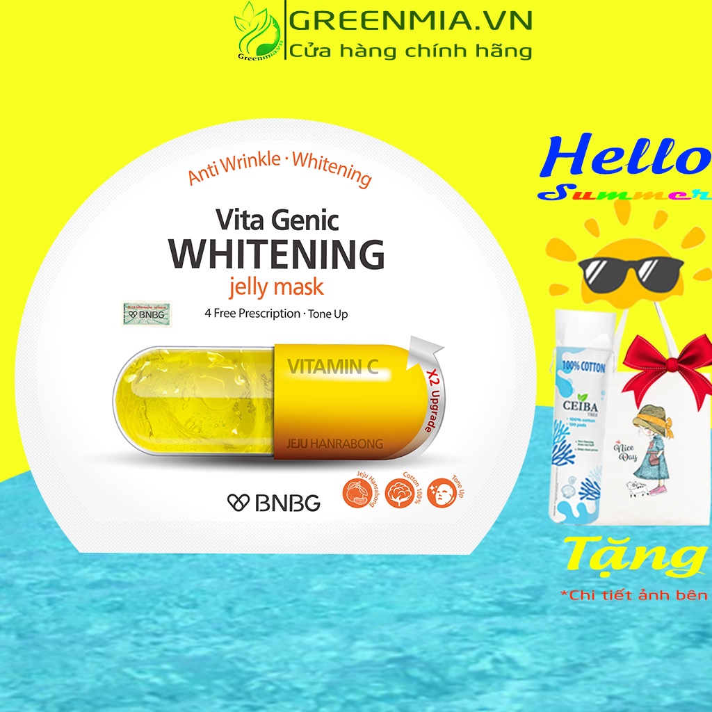 Mặt Nạ BNBG Vàng [MIẾNG LẺ] Vita Genic Whitening Jelly Mask 30ml Dưỡng Trắng Làm Đều Màu Da Nhập Khẩu Chính Hãng