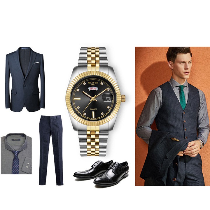 Đồng hồ 💝 Free ship 💝 Giảm 20k khi áp mã [TUIXHN] Đồng Hồ Nam Máy Nhật Dây Thép Không Gỉ WILSTH - DH06 | BigBuy360 - bigbuy360.vn