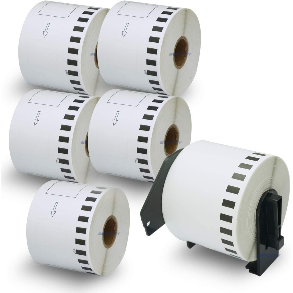 Set Nhãn Dán Thay Thế DK-22205 62mm x 30.5m Cho Máy In Nhãn Brother QL