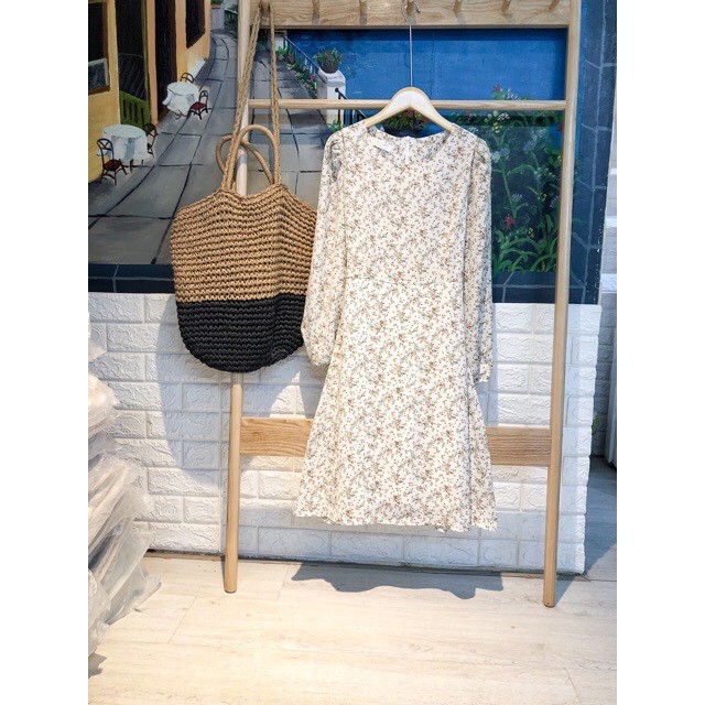 Váy Hoa Nhí vintage Đầm Voan Dáng Dài đẹp dễ thương dáng xòe có lớp lót Quảng Châu kozoda D2 | BigBuy360 - bigbuy360.vn