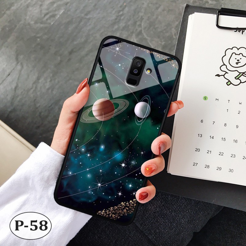 Ốp lưng kính Samsung A6 Plus 2018- hình 3D