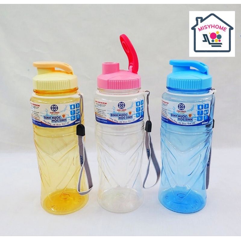 Bình nước đi học cho học sinh có quai xách 500ml 750ml 900ml Misy Home