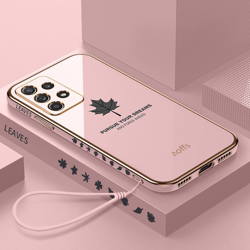Ốp Điện Thoại Mềm Họa Tiết Lá Phong Cho Samsung A22 A03 Core A03S A33 5G A53 5G A73 5G