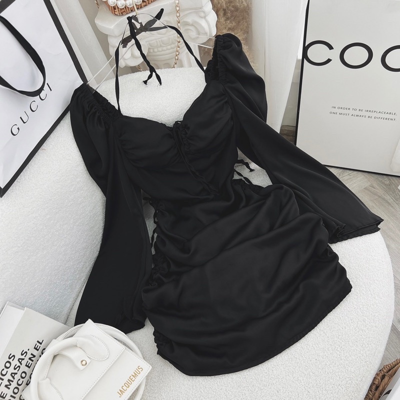 ĐẦM ĐEN BODY NHÚN NGỰC CUT OUT EO QUYẾN RŨ