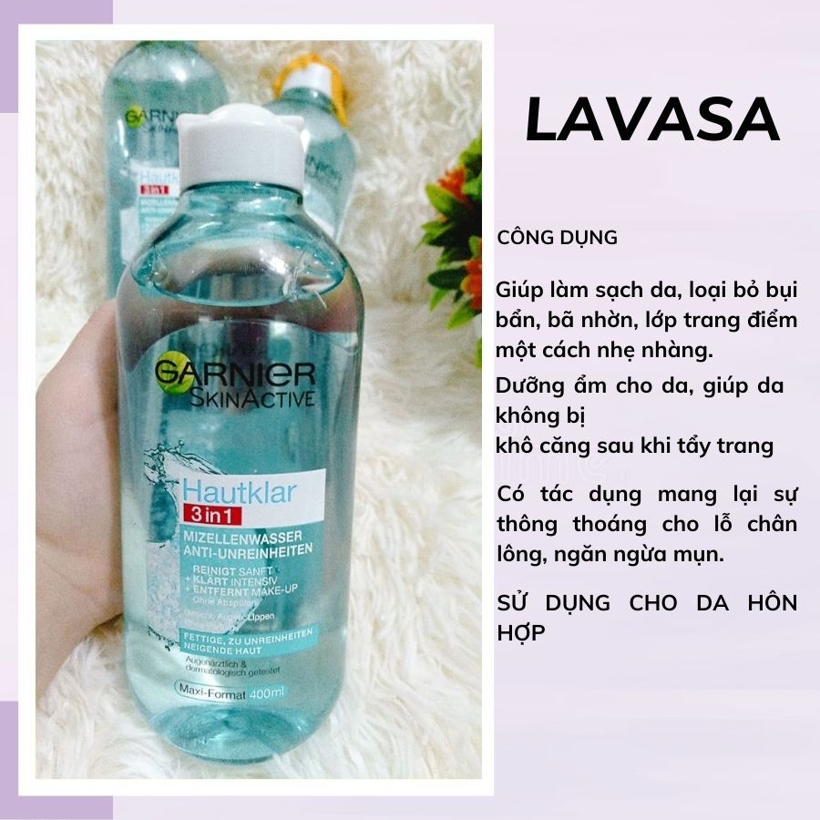 Nước tẩy trang Garnier da dầu mụn XANH/VÀNG/HỒNG 400ml | BigBuy360 - bigbuy360.vn
