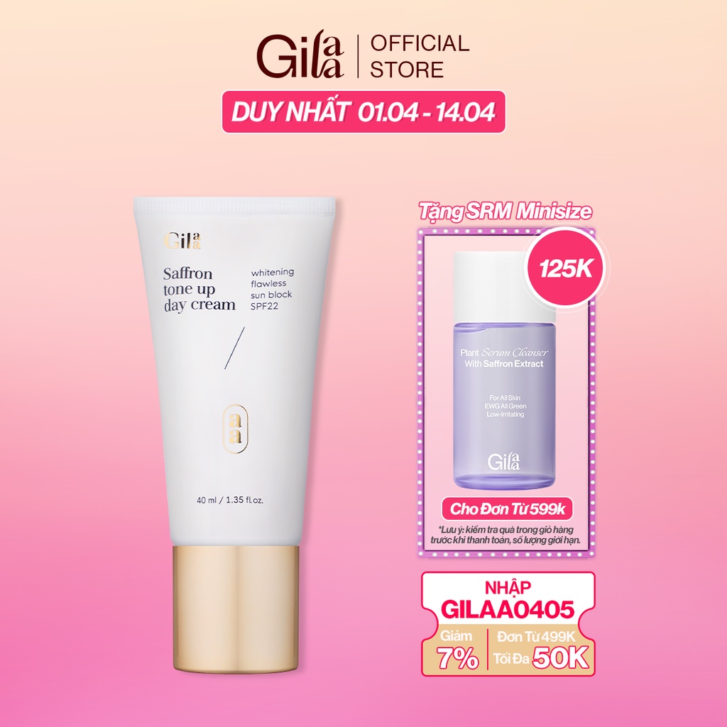 Kem dưỡng ban ngày GILAA SAFFRON TONE UP DAY CREAM - 40ml