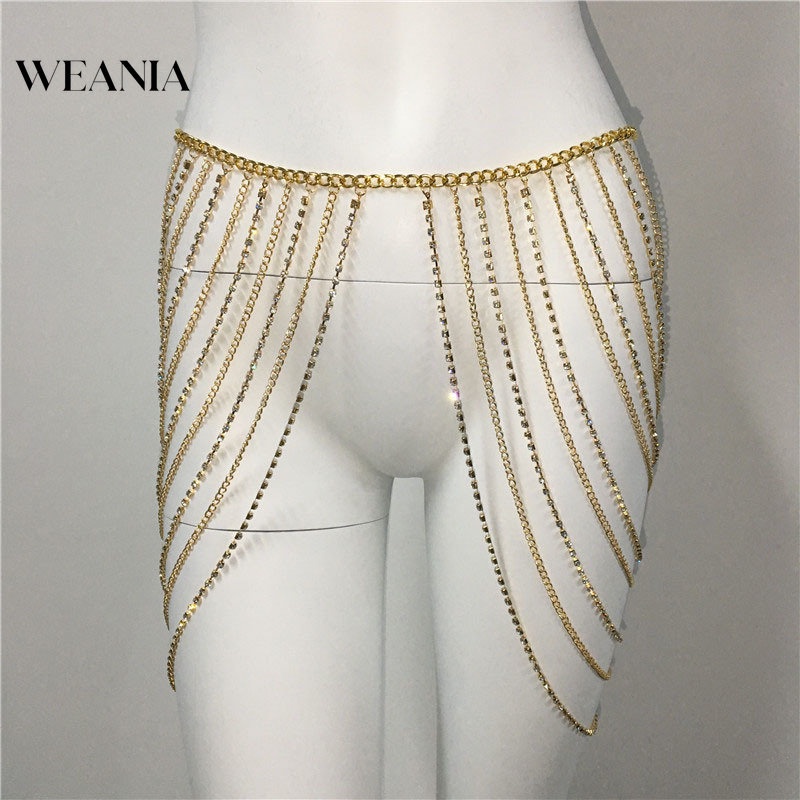 Dây Nịt Kim Loại Tua Rua Gợi Cảm Cho Nữ