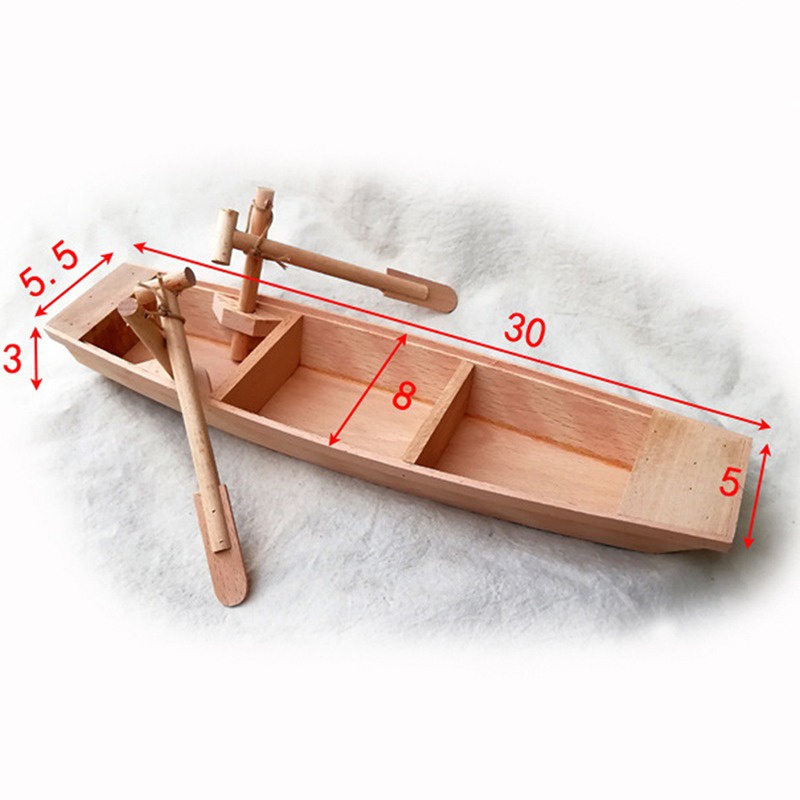 Mô Hình Thuyền Gỗ Mini Nhiều Màu Sắc Dùng Để Trang Trí