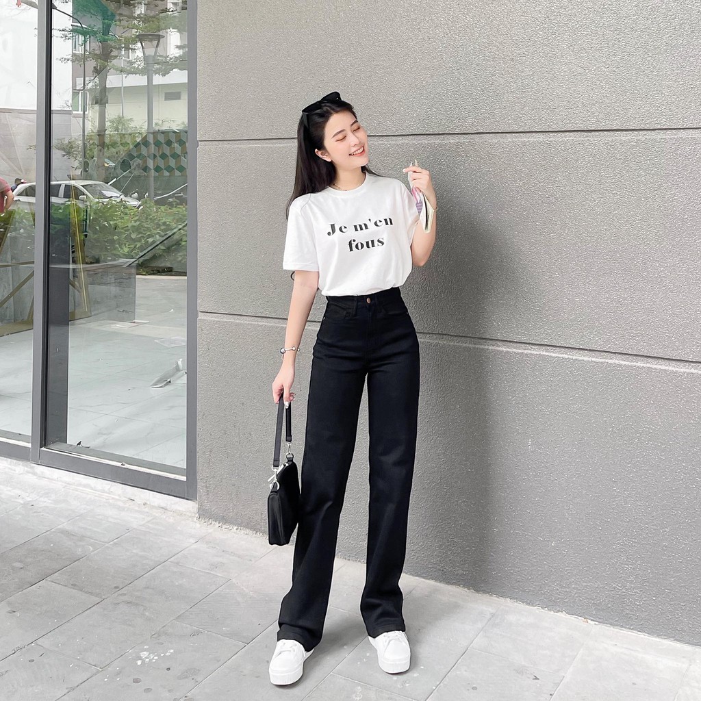 QUẦN JEANS SUÔNG BASIC ZAREEN JEA117 ĐEN | BigBuy360 - bigbuy360.vn