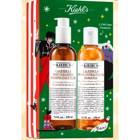 Set Sữa Rửa Mặt 230ml & Toner Hoa Cúc 250ml Kiehl's Calendula Cleanser Toner Duo chăm sóc dịu nhẹ da