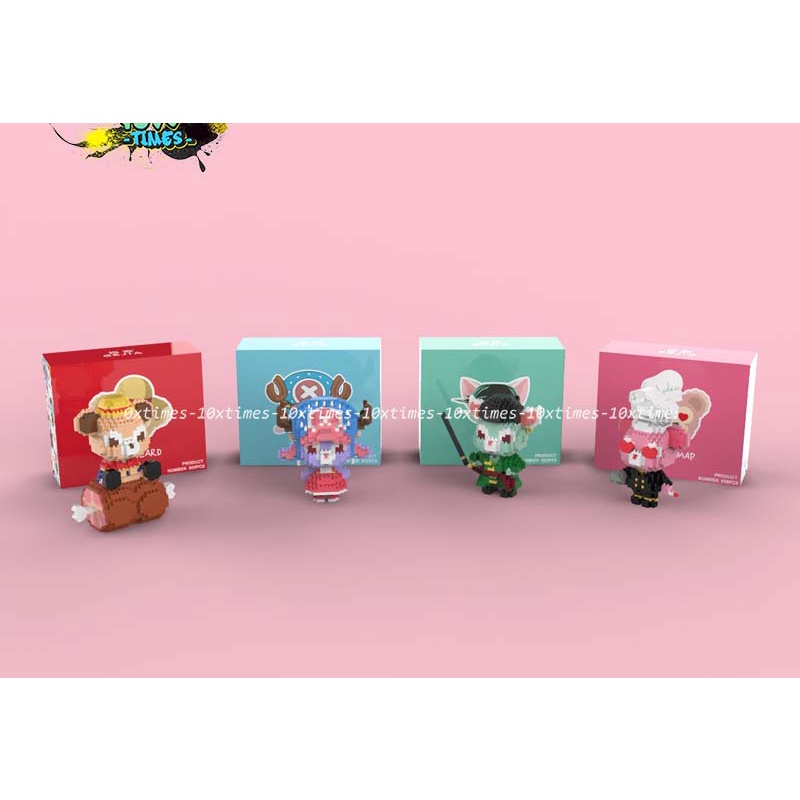 mô hình lắp ráp onepiece thỏ gấu luffy đảo hải tặc dễ thương, lắp ráp sáng tạo nhân vật hoạt hình 10xtimes
