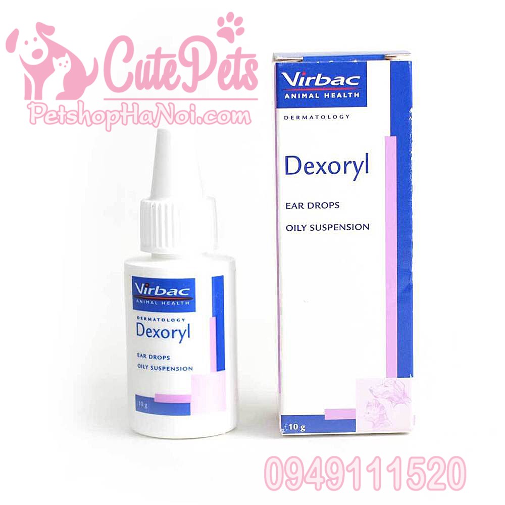 Trị viêm tai và rận tai Dexoryl 10g cho chó mèo - CutePets Phụ kiện thú cưng Pet shop Hà Nội