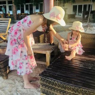 Sét váy maxi mẹ và bé