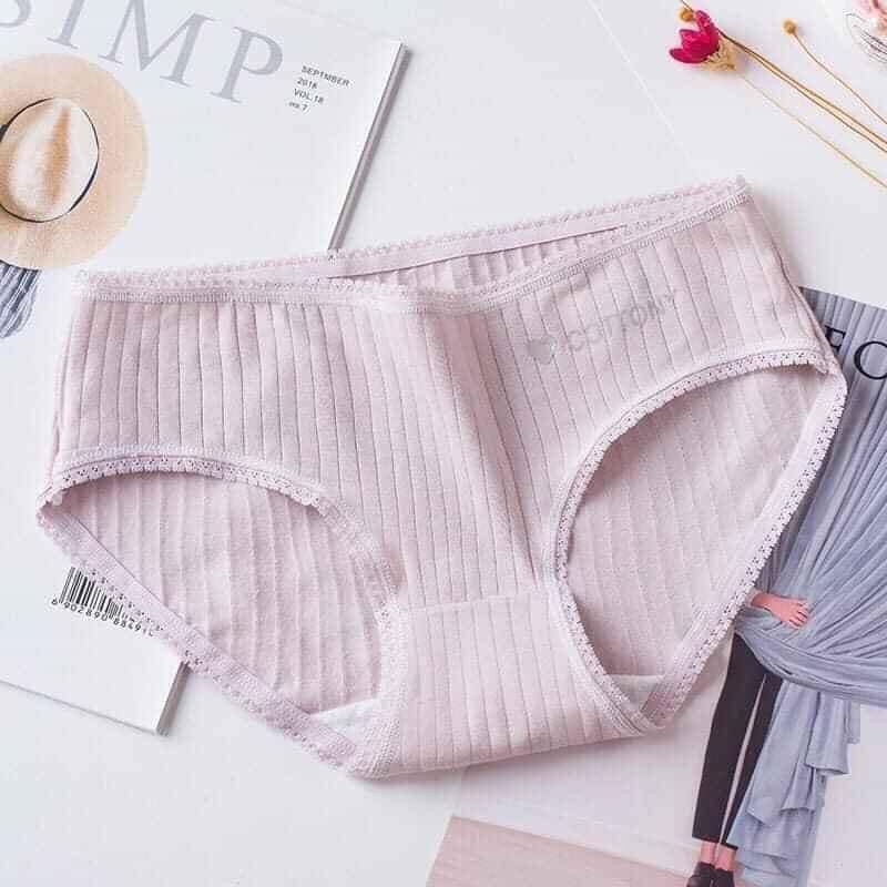 LỐ 10C chiếc quần lót Cotton tăm viền ren siêu thoáng 050