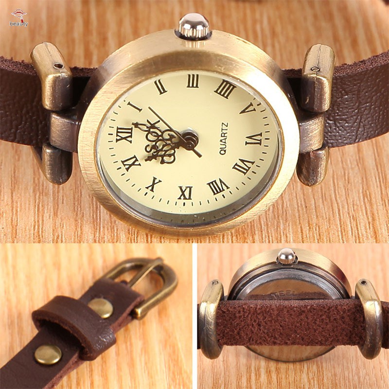 Đồng hồ đeo tay Nữ Dây Da Pu Phong Cách Vintage
