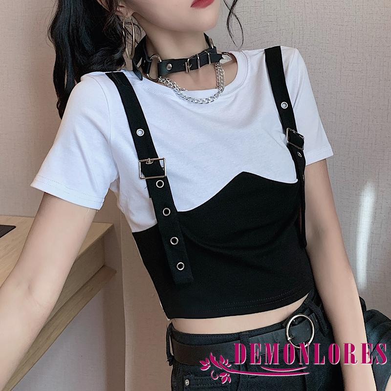 Áo Lửng 2 Dây Cổ Chữ O Thời Trang Quyến Rũ Cho Nữ