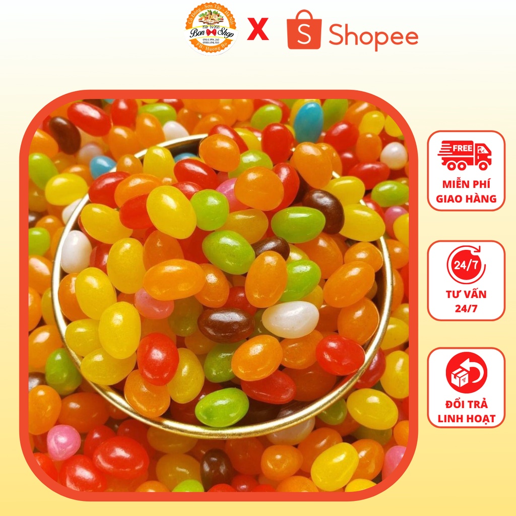 [Mã 44FMCGSALE1 giảm 0.1 đơn 250K] Kẹo hương trái cây 200g mix nhiều vị sắc màu cho bé - đồ ăn vặt