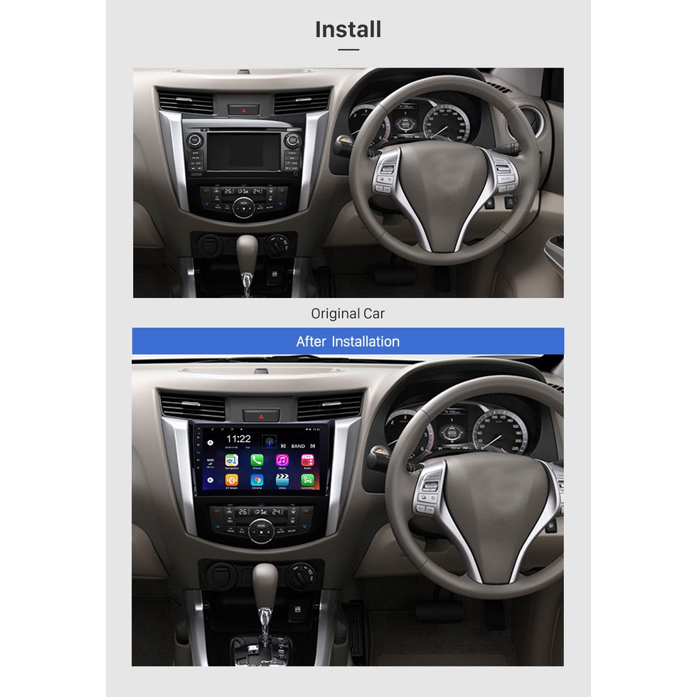 Mặt dưỡng màn hình android NISSAN NAVARA 2006 2007 2008 2009 2010 2011 2012 2013 2014 2015 2016 2017 2018 2019 2020 2021