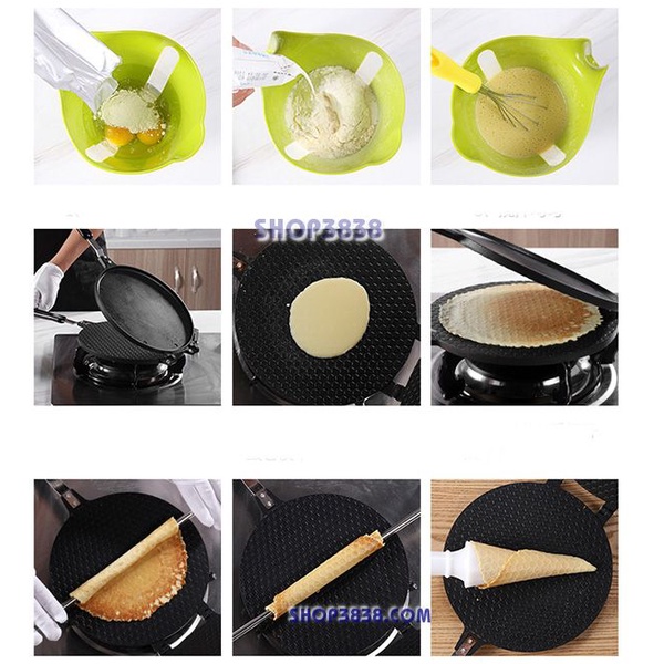 Khuôn Làm Bánh Kẹp Cuốn Nướng Chống Dính Hàng VNCLC