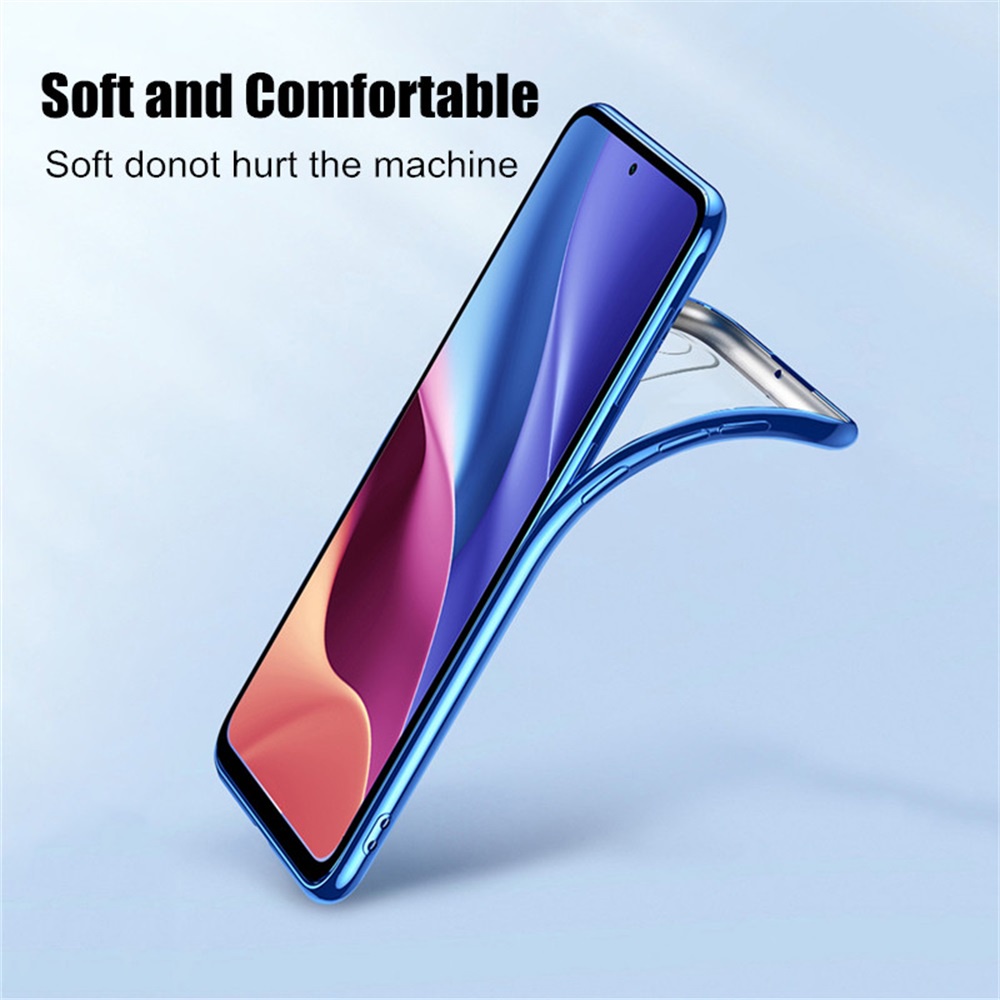 Ốp Điện Thoại TPU Mềm Siêu Mỏng Trong Suốt Mạ Viền Cho Xiaomi Redmi Note 11 11S 11Pro Redmi Note 10 10s 10Pro 9 9S 9Pro