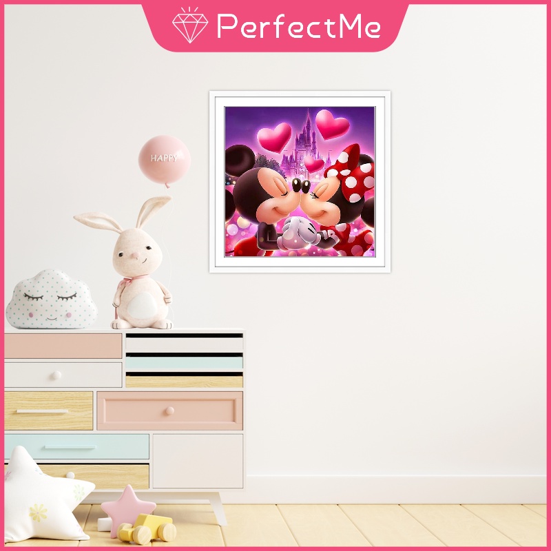 Tranh Đính Đá 5D Tự Làm Hình Chuột Đáng Yêu 30X30Cm Trang Trí Nhà Cửa