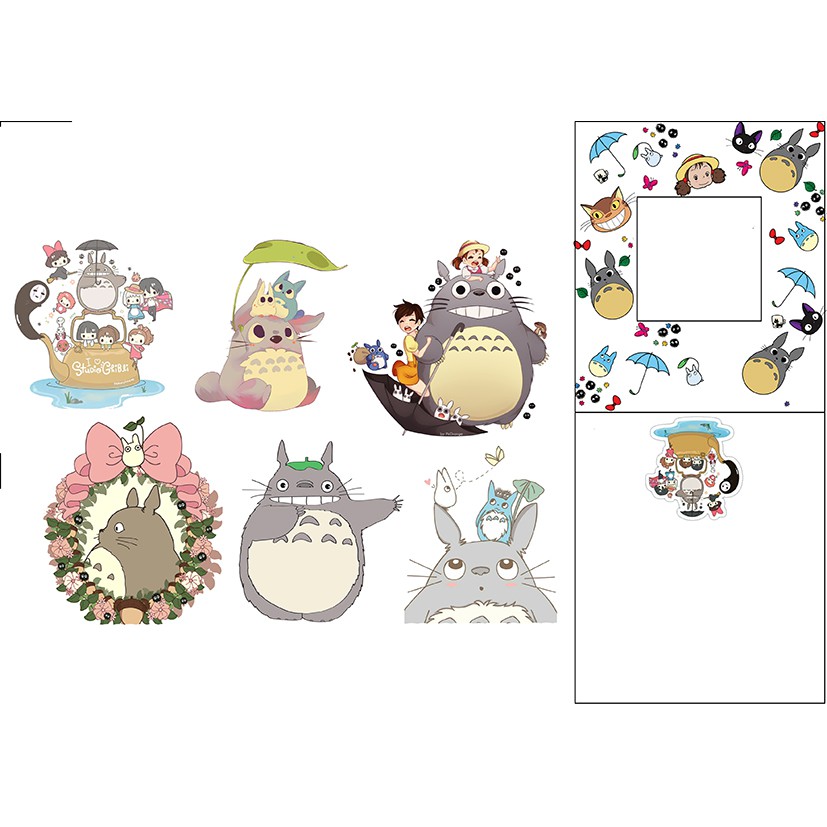 sticker totoro cắt rời size to SCI7 có bao giấy cute dễ thương bullet journal