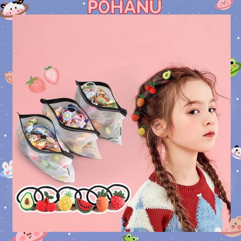 Chun nịt buộc tóc Pohanu cho bé hàn quốc set 10 cái dễ thương SC26