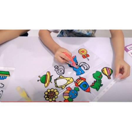 BỘ TRANH VẼ 3D PHÉP THUẬT 09 MÀU 200 HÌNH TẠO THÀNH HÌNH DÁN