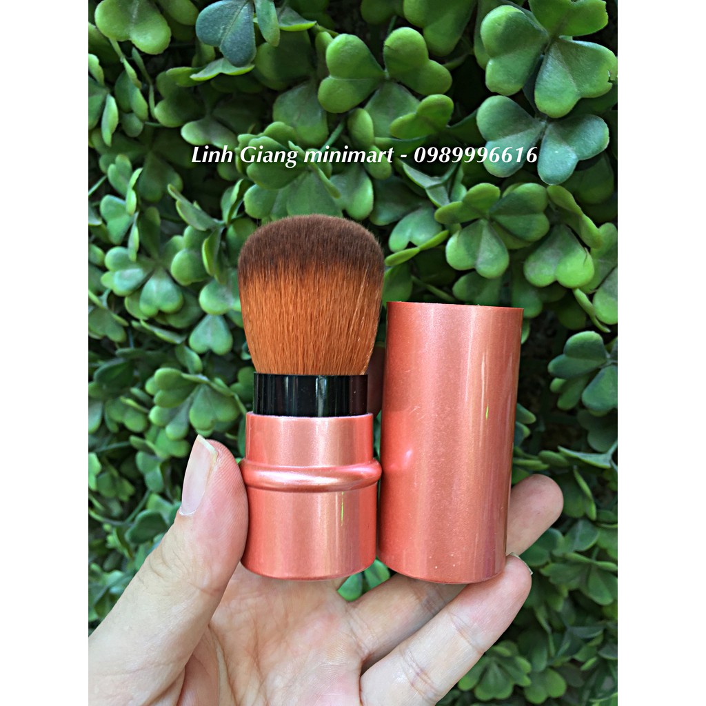 Cọ phấn có nắp Sợi lông mềm thích hợp đánh phấn bột, phấn má hồng