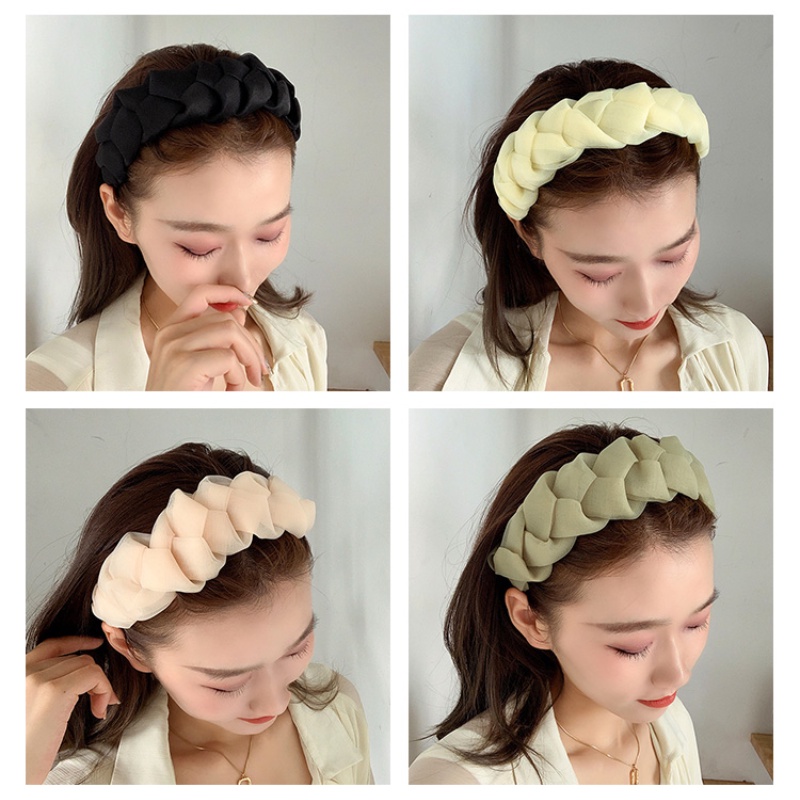 Băng đô cài tóc vải lưới thiết kế phong cách Hàn Quốc cho nữ